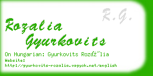 rozalia gyurkovits business card